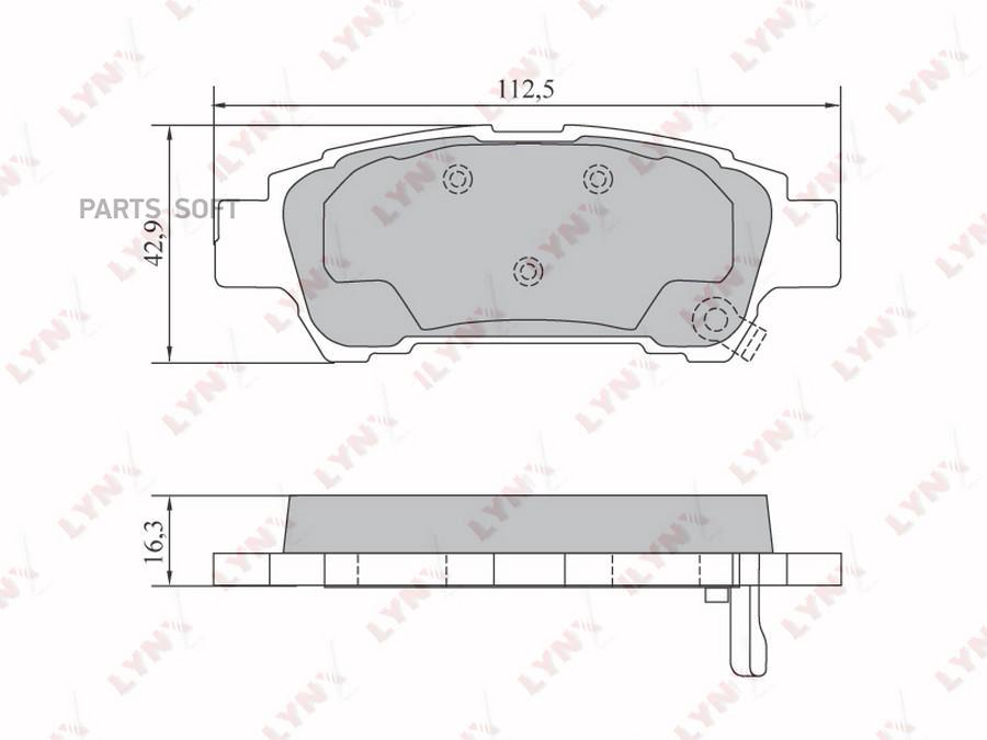 

Тормозные колодки LYNXauto дисковые BD-7574