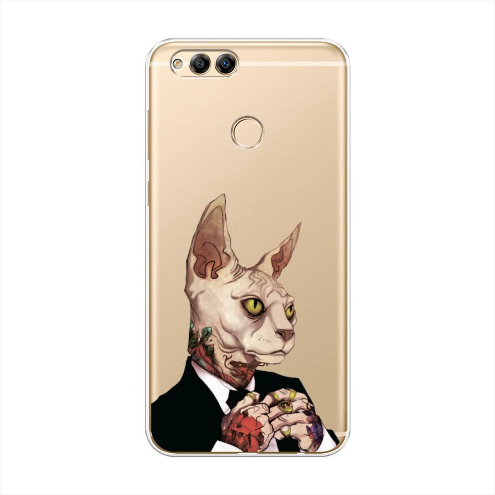 

Чехол Awog на Honor 7X "Татуированный сфинкс", Бежевый;черный;красный, 63750-7