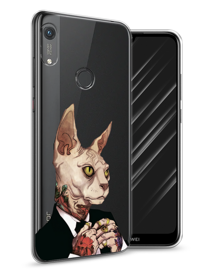 

Чехол Awog на Honor 8A (8A Pro/Prime) "Татуированный сфинкс", Бежевый;черный;красный, 68750-7