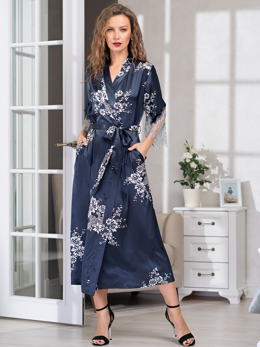 

Халат женский Mia-Amore Alexandria 3579 синий L/XL, Alexandria 3579