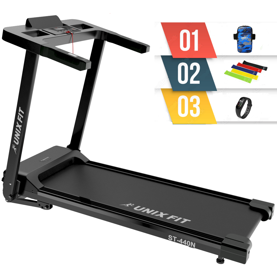 Беговая дорожка UNIXFIT ST-440N Black + аксессуары