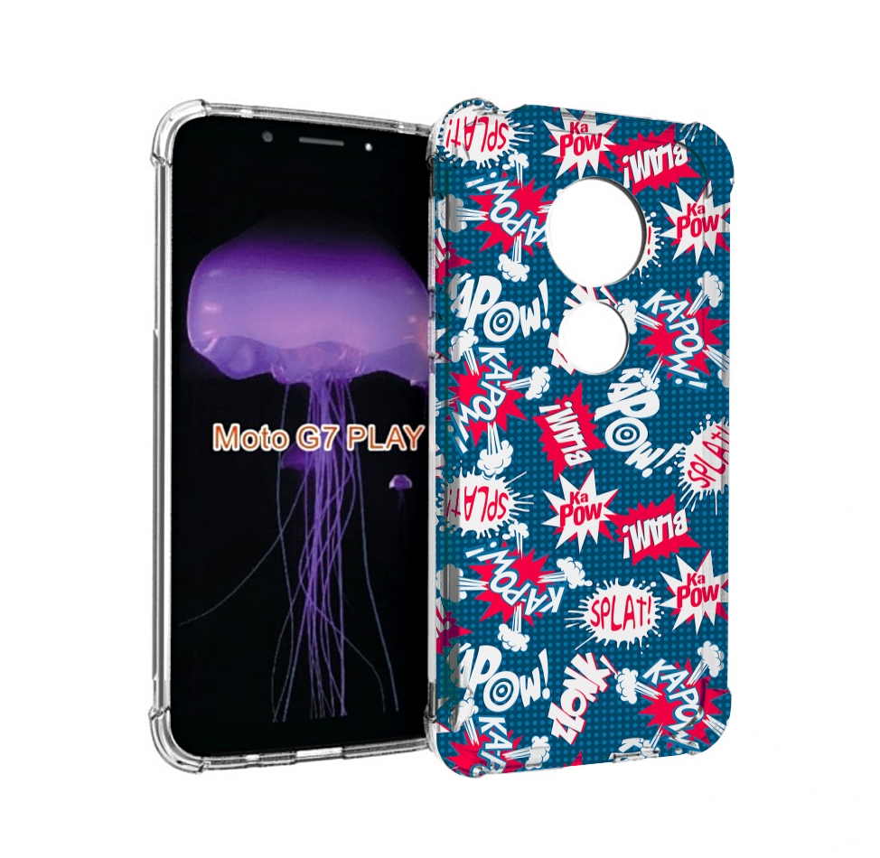 

Чехол MyPads взрывной-принт для Motorola Moto G7 Play, Прозрачный, Tocco
