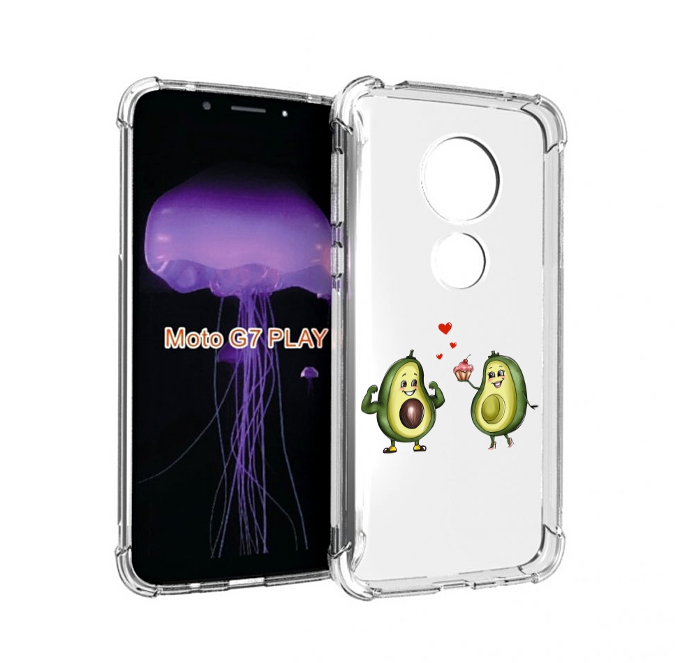 

Чехол MyPads влюбленные-авокадо для Motorola Moto G7 Play, Прозрачный, Tocco