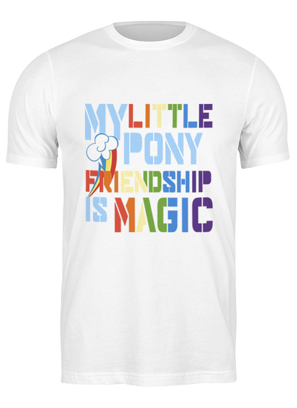 

Футболка мужская Printio My little pony colored белая XL, My little pony colored