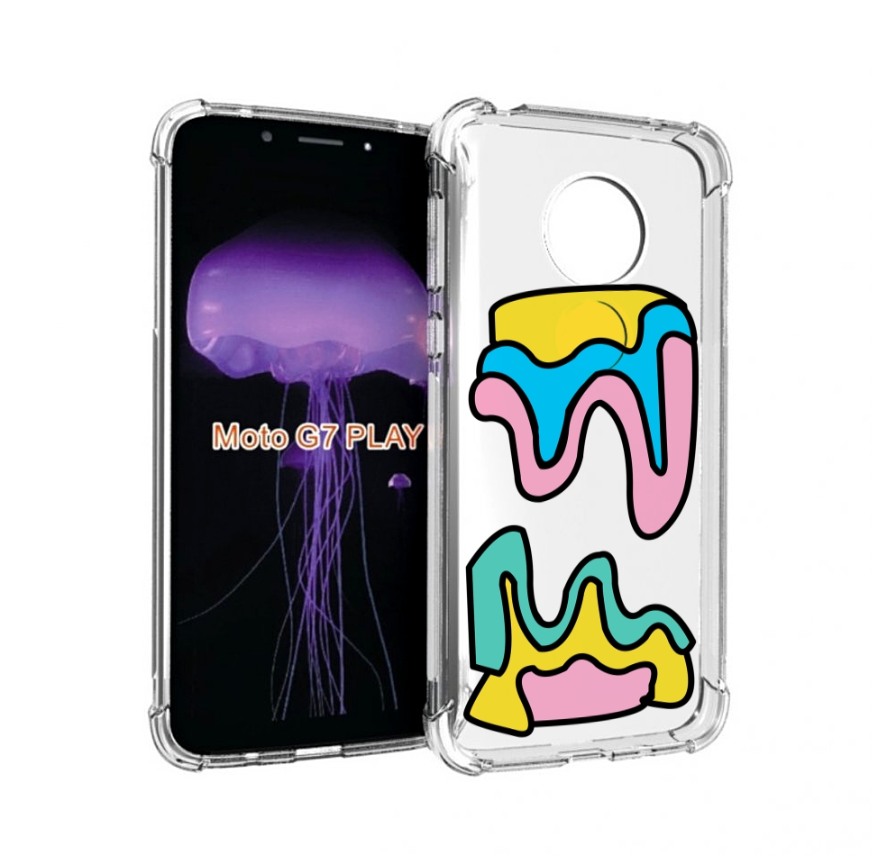 

Чехол MyPads вытекающая-абстракция для Motorola Moto G7 Play, Прозрачный, Tocco