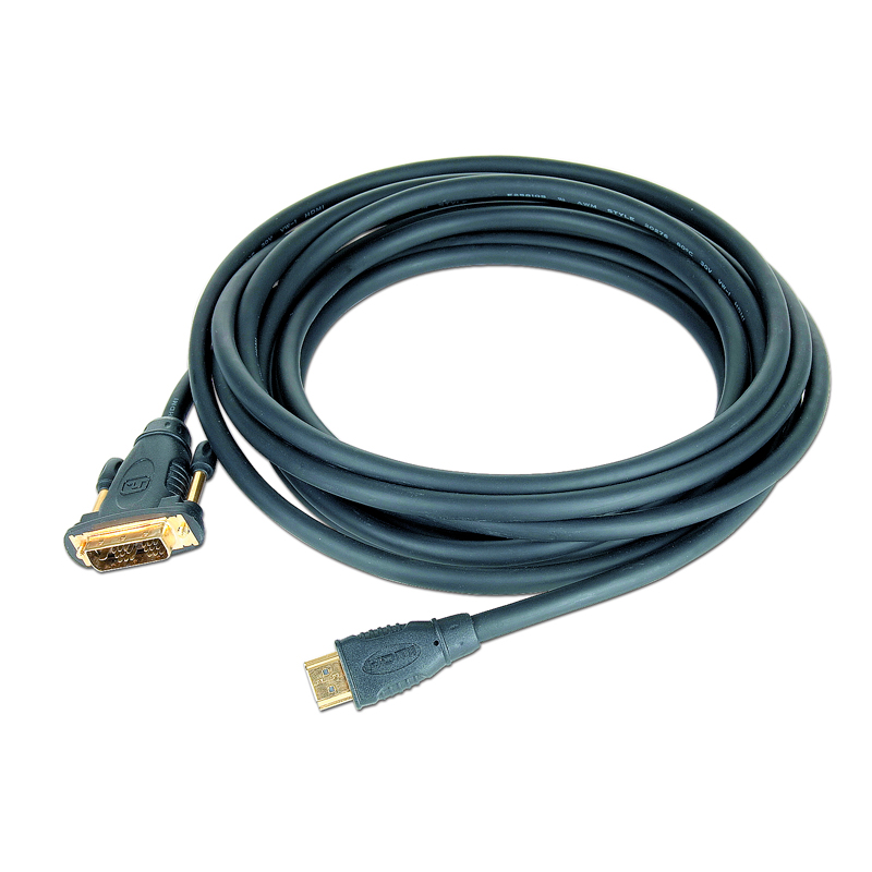 

Кабель NoBrand HDMI - DVI вилка-вилка 1.8м (CC-HDMI-DVI-6) черный