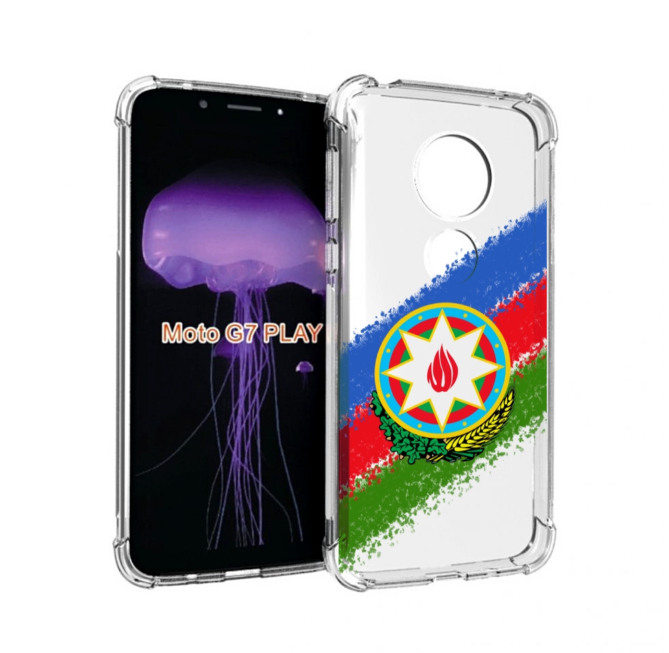 

Чехол MyPads герб флаг Азербайджана для Motorola Moto G7 Play, Прозрачный, Tocco