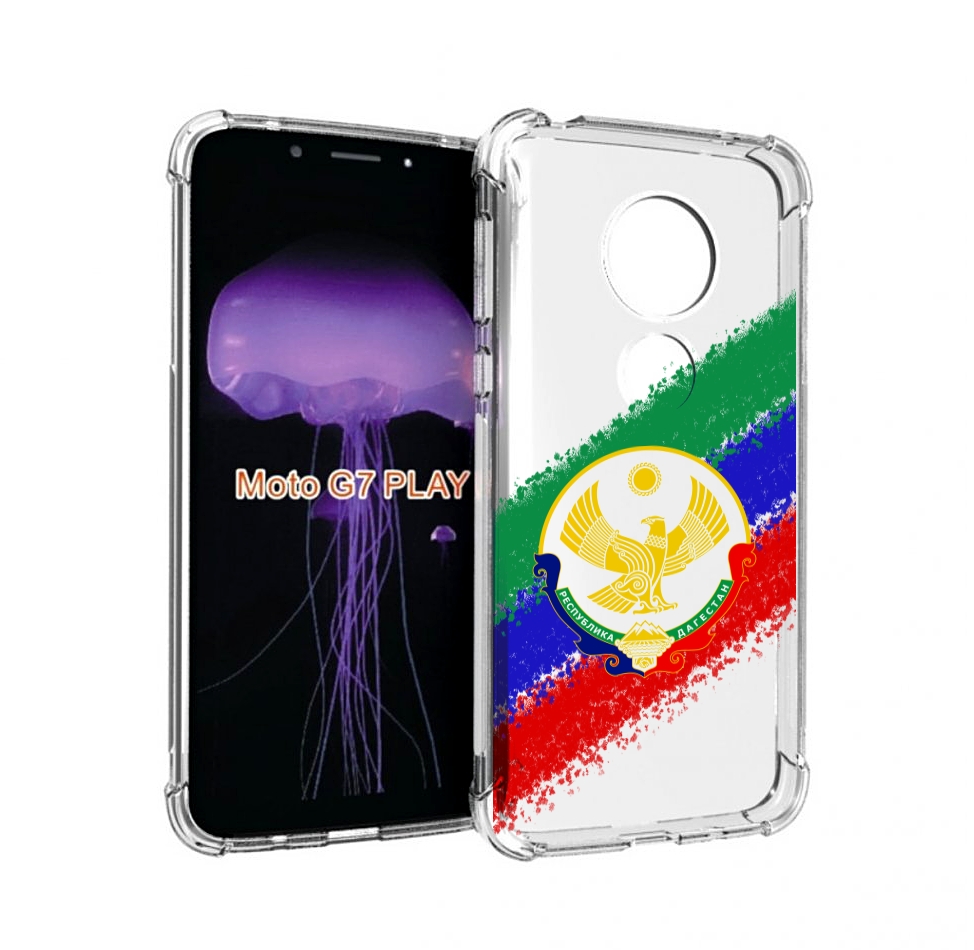 

Чехол MyPads герб флаг Дагестана для Motorola Moto G7 Play, Прозрачный, Tocco