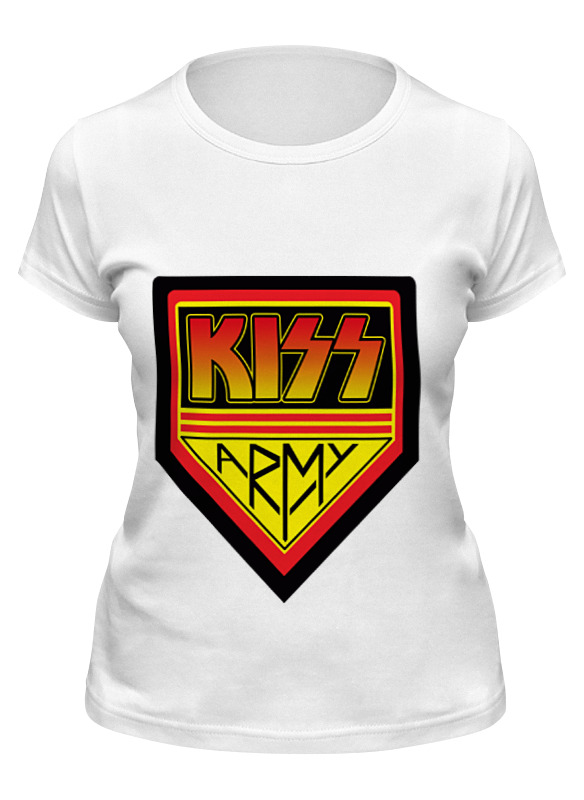 

Футболка женская Printio Kiss army белая XL, Белый, Kiss army