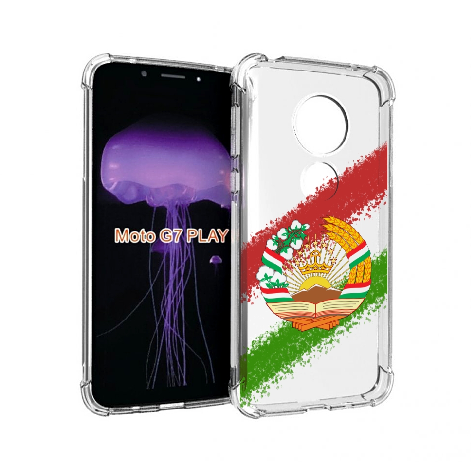 

Чехол MyPads герб флаг Таджикистана для Motorola Moto G7 Play, Прозрачный, Tocco