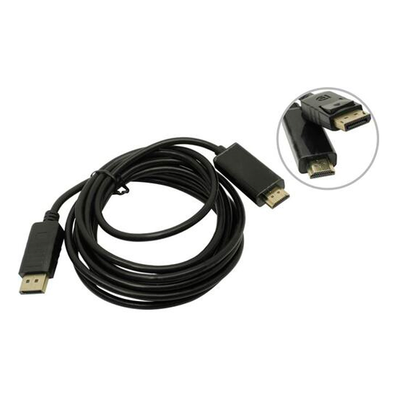 

Кабель NoBrand Display Port - HDMI вилка-вилка м (KS-385) черный