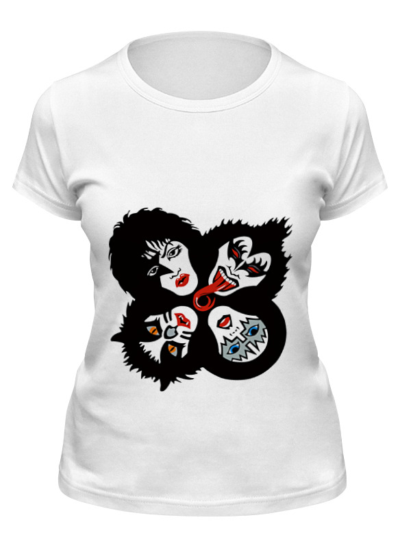

Футболка женская Printio Rock group kiss белая XL, Белый, Rock group kiss