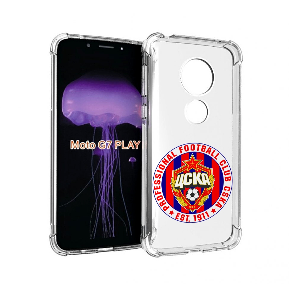 

Чехол MyPads ФК ЦСК логотип для Motorola Moto G7 Play, Прозрачный, Tocco