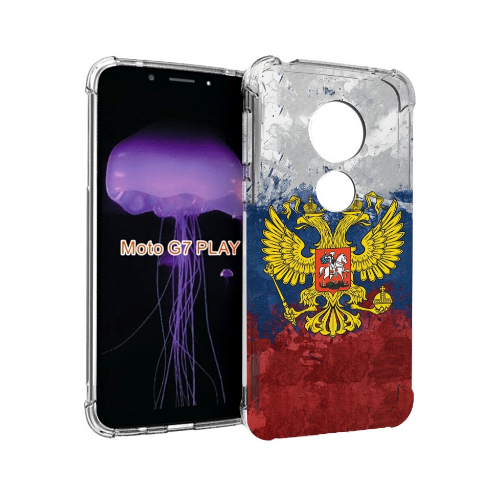 

Чехол MyPads герб-России для Motorola Moto G7 Play, Прозрачный, Tocco