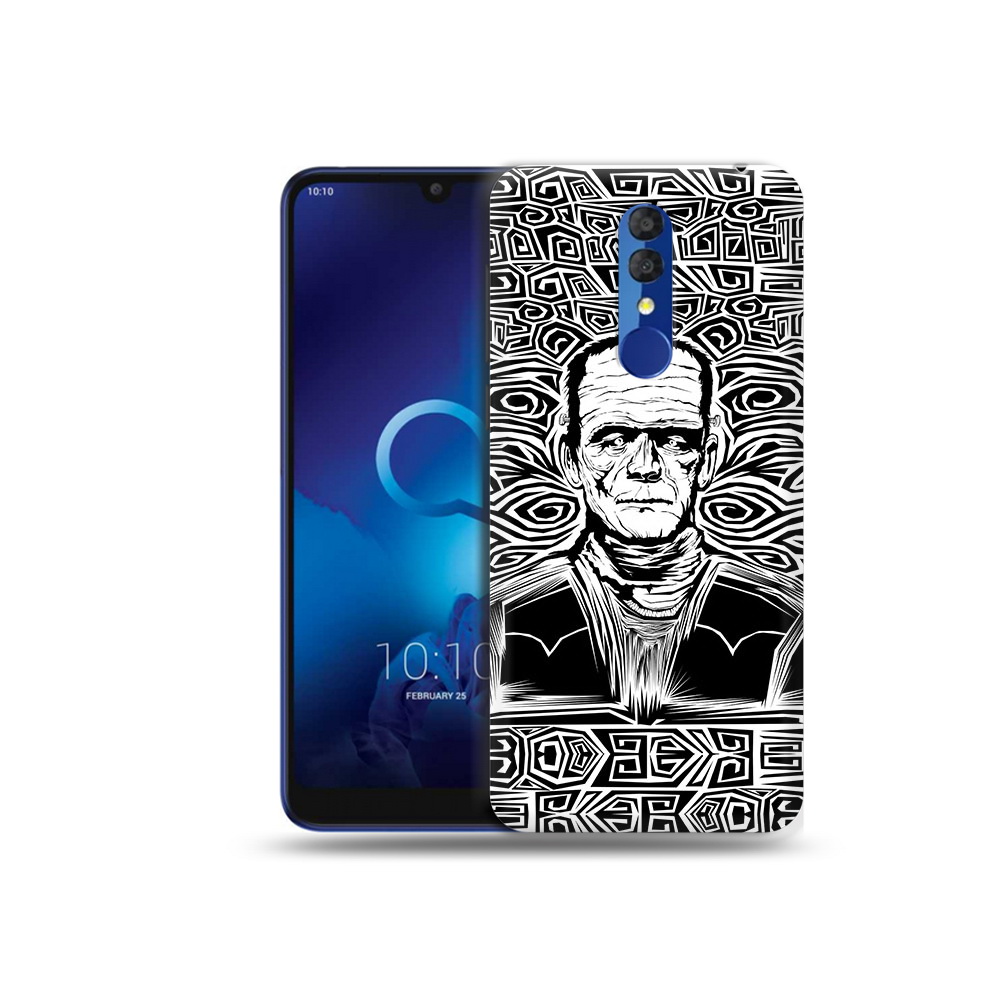

Чехол MyPads Tocco для Alcatel 3L 5039D (2019) франкенштейн черно белый (PT227139.667.661), Прозрачный, Tocco