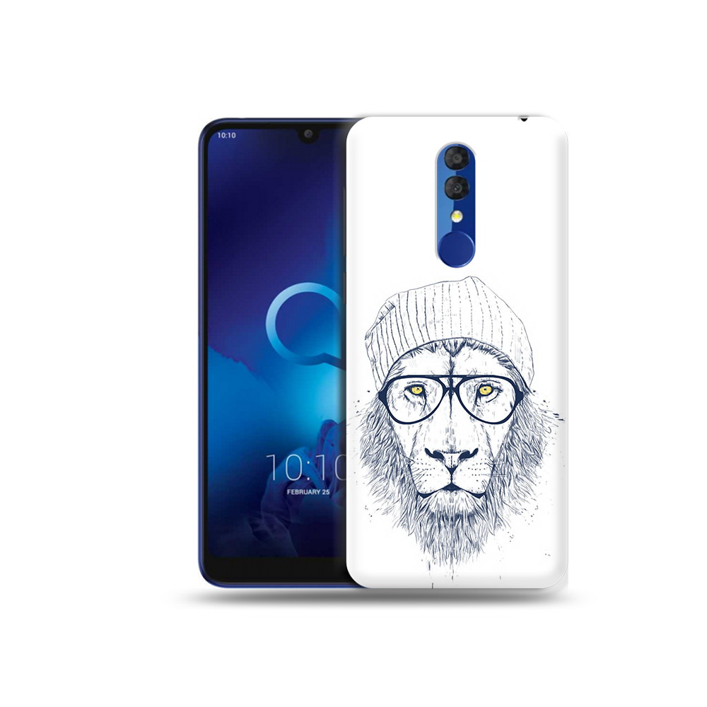 

Чехол MyPads Tocco для Alcatel 3L 5039D (2019) хиппи лев (PT227139.667.663), Прозрачный, Tocco