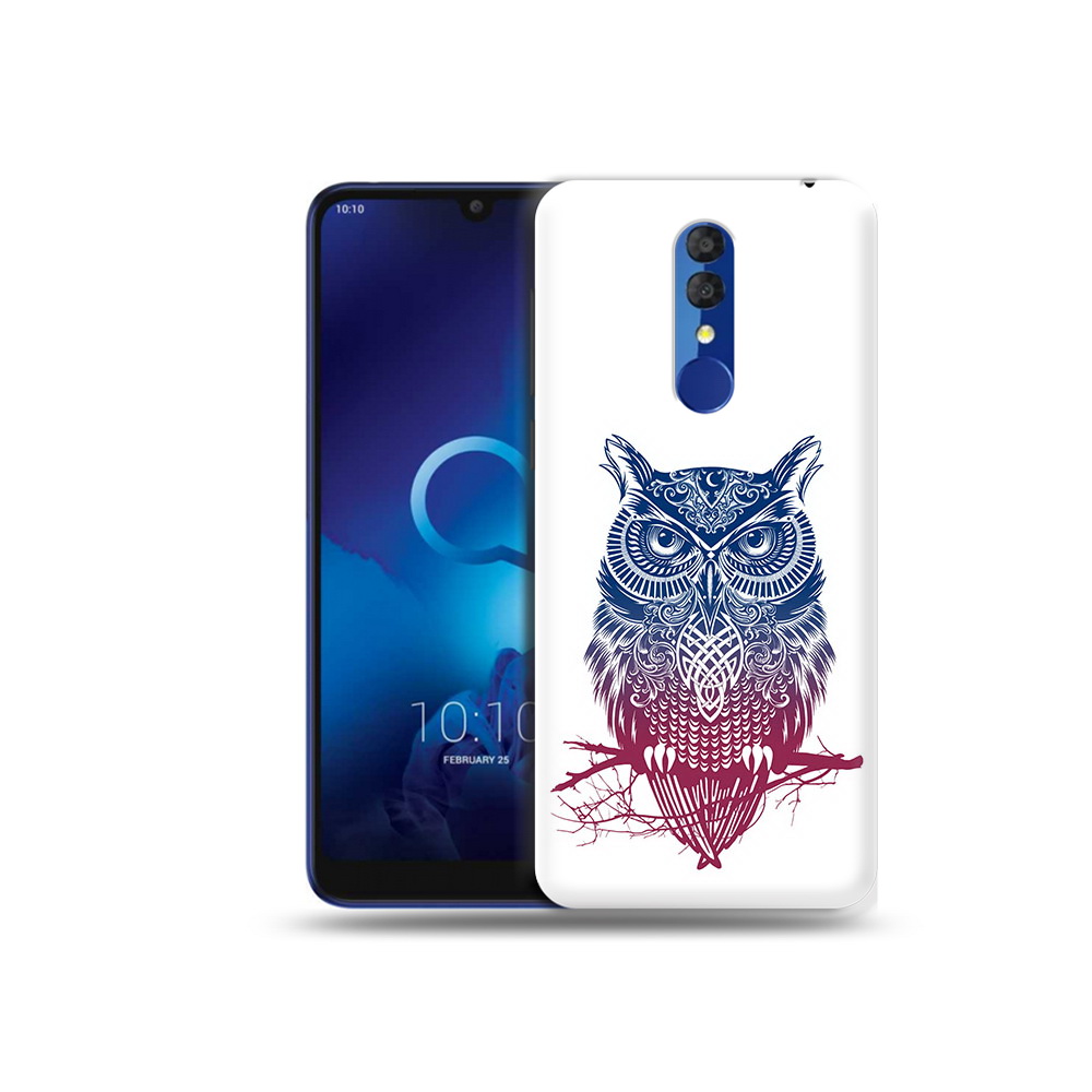 

Чехол MyPads Tocco для Alcatel 3L 5039D (2019) хиппи сова (PT227139.667.664), Прозрачный, Tocco