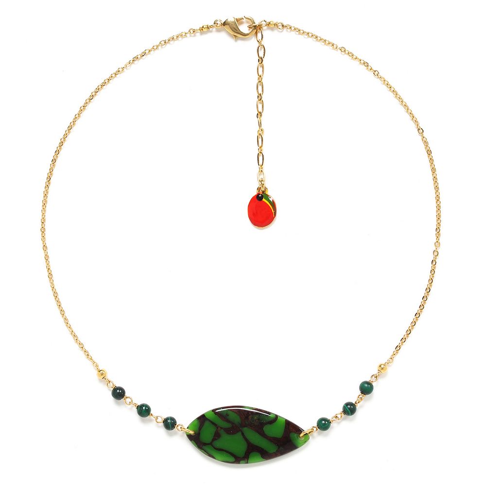 

Колье из бижутерного сплава с малахитом 42 см Nature Bijoux NB23.1-15-42653, NB23.1-15-42653
