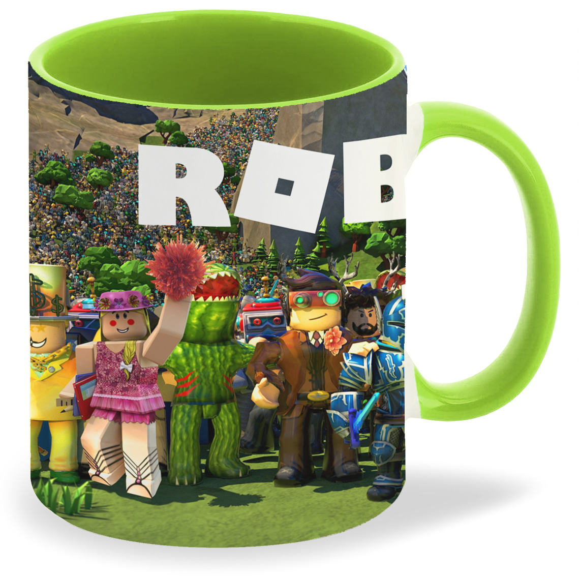 

Кружка салатовая CoolPodarok Игра. Roblox Роблокс Все герои
