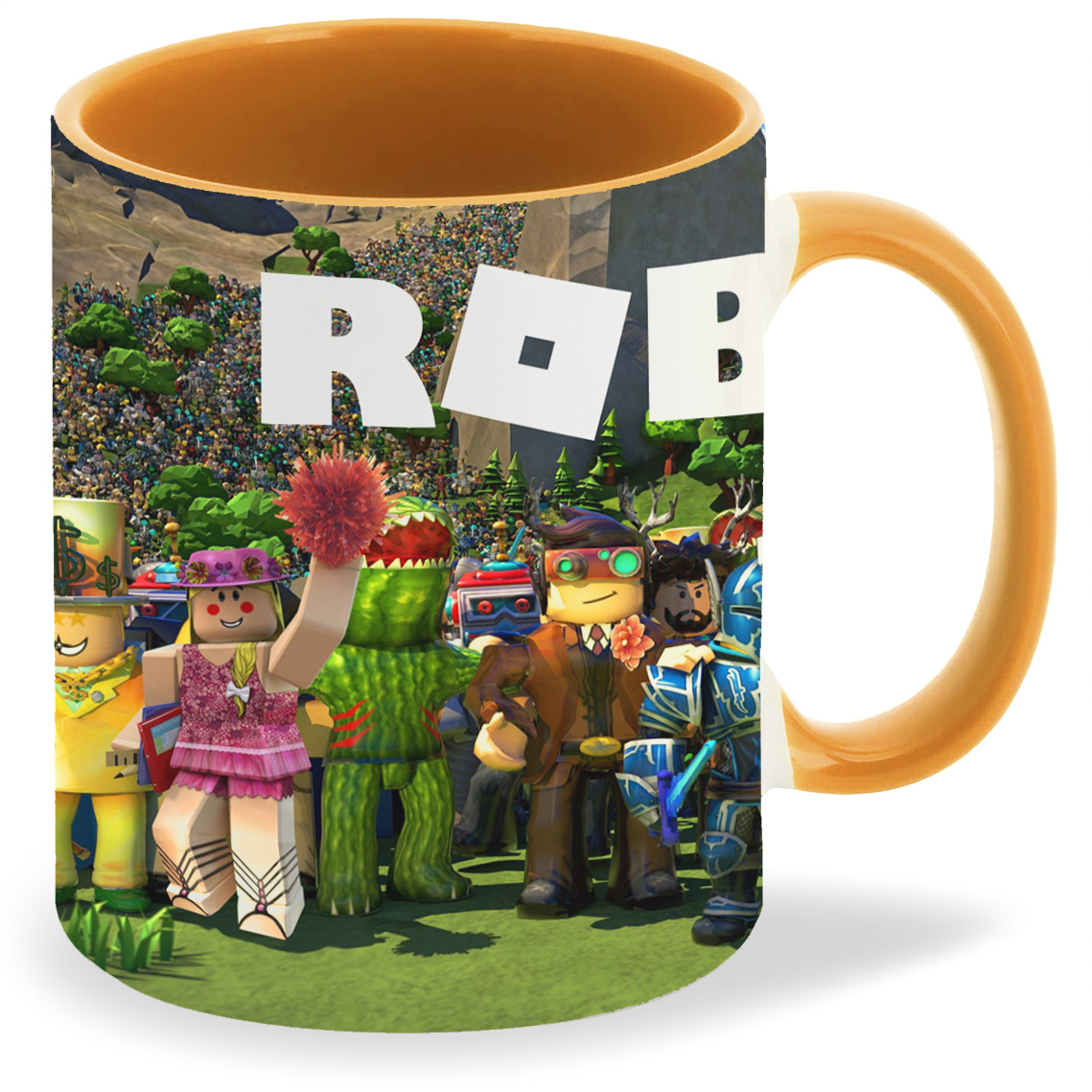 

Кружка оранжевая CoolPodarok Игра. Roblox Роблокс Все герои