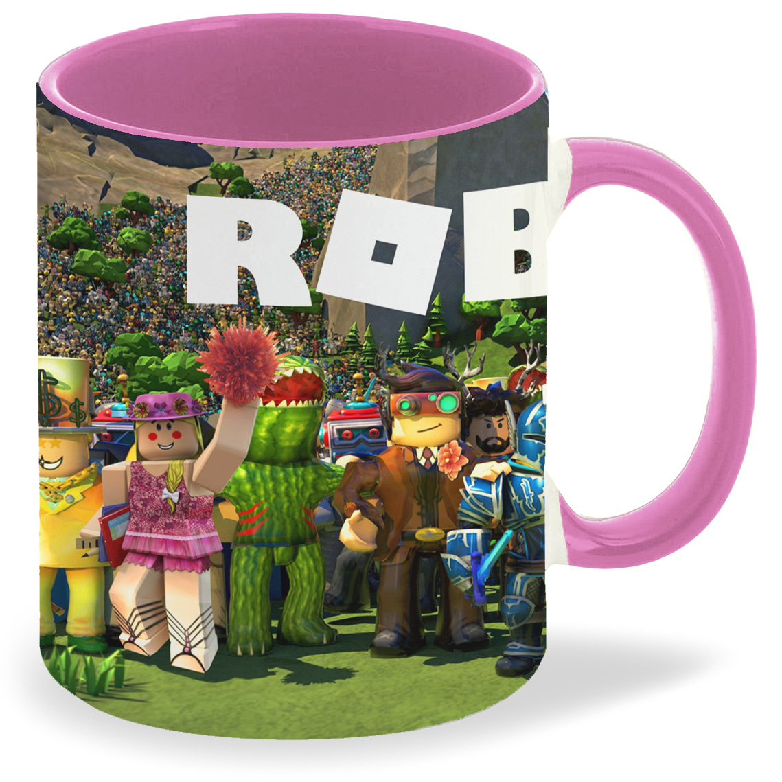 фото Кружка розовая coolpodarok игра. roblox роблокс все герои