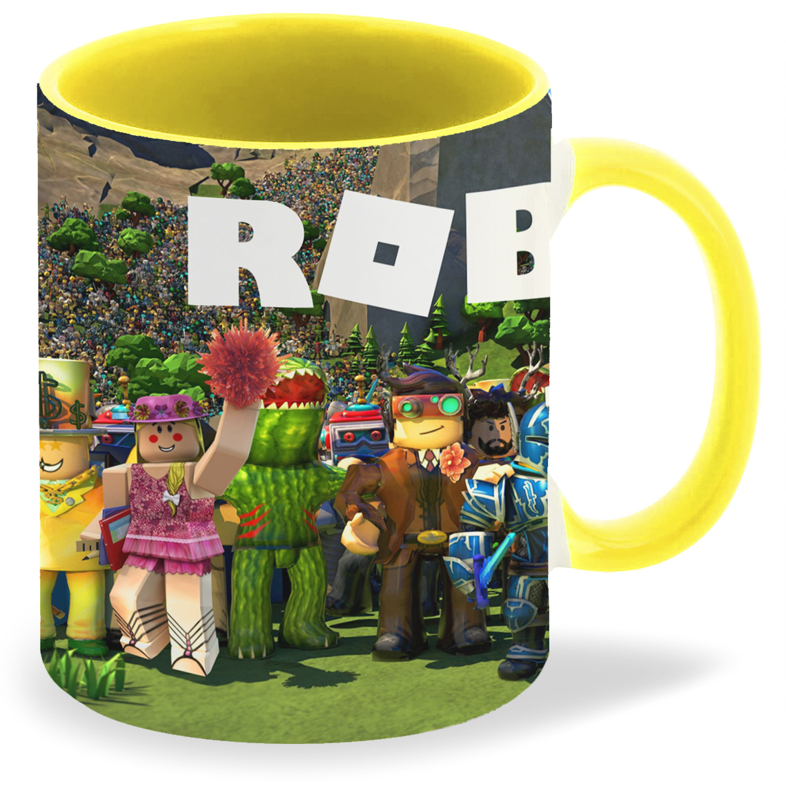 фото Кружка желтая coolpodarok игра. roblox роблокс все герои