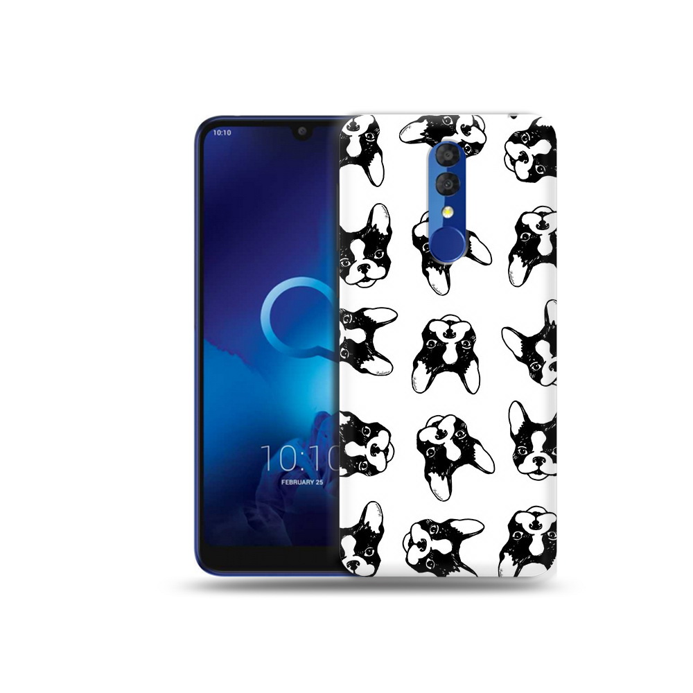 

Чехол MyPads Tocco для Alcatel 3L 5039D (2019) черно белые собачки (PT227139.667.683), Прозрачный, Tocco