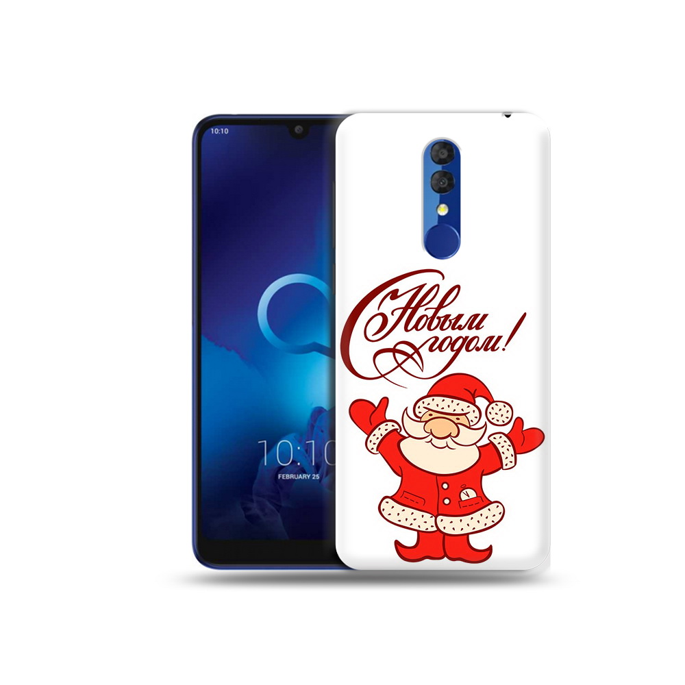 

Чехол MyPads Tocco для Alcatel 3L 5039D (2019) Добрый дед мороз с новым годом 2023, Прозрачный, Tocco