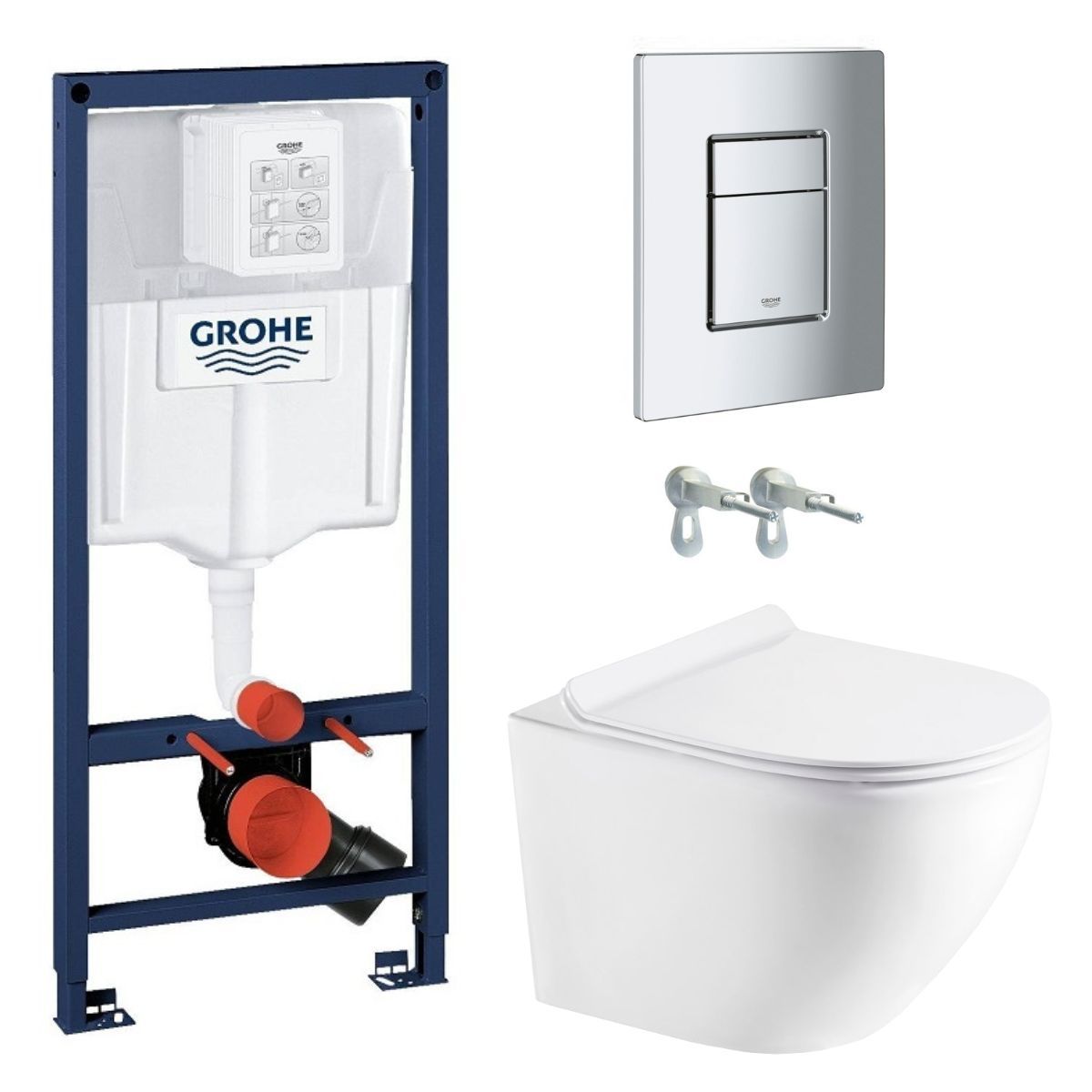 фото Инсталляция grohe rapid sl с подвесным унитазом azario grado tornado