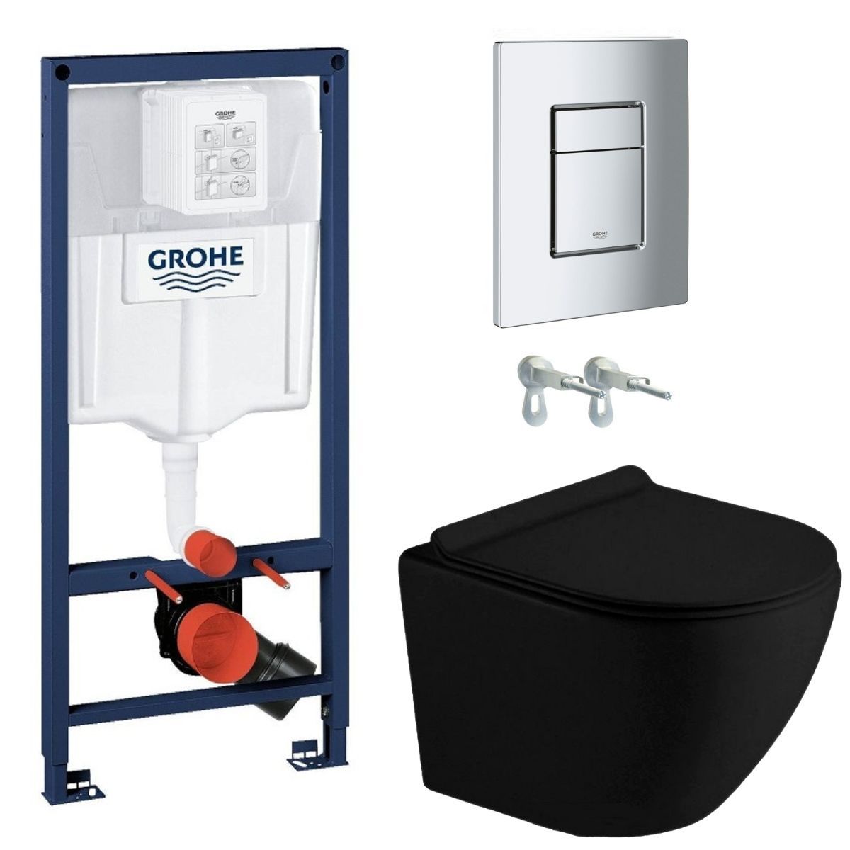 фото Инсталляция grohe rapid sl с подвесным унитазом zandini garda-black )