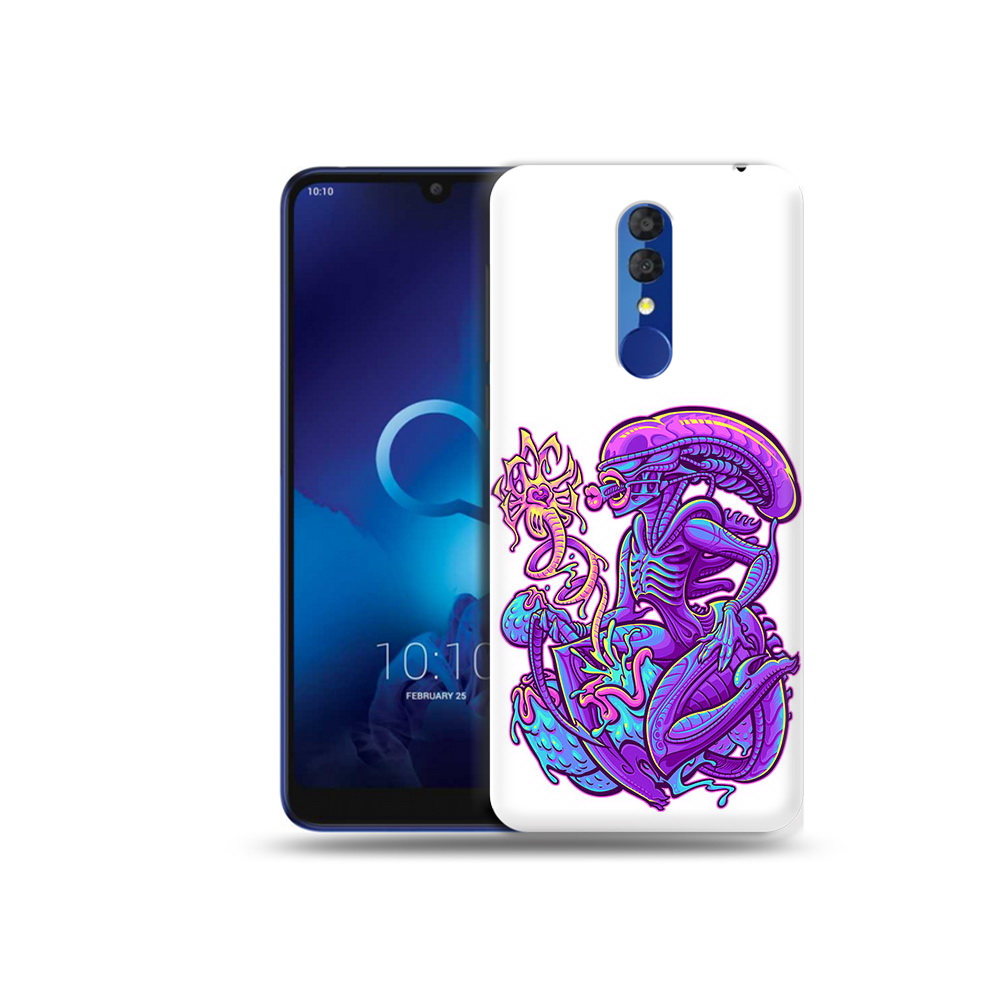 

Чехол MyPads Tocco для Alcatel 3L 5039D (2019) чужой фиолетовый цвет (PT227139.667.693), Прозрачный, Tocco
