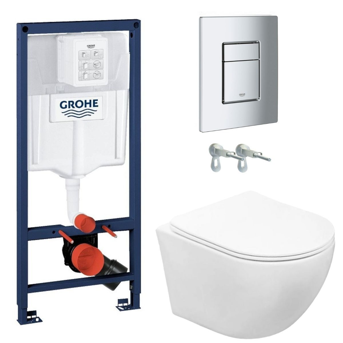 фото Инсталляция grohe rapid sl с подвесным унитазом zandini garda