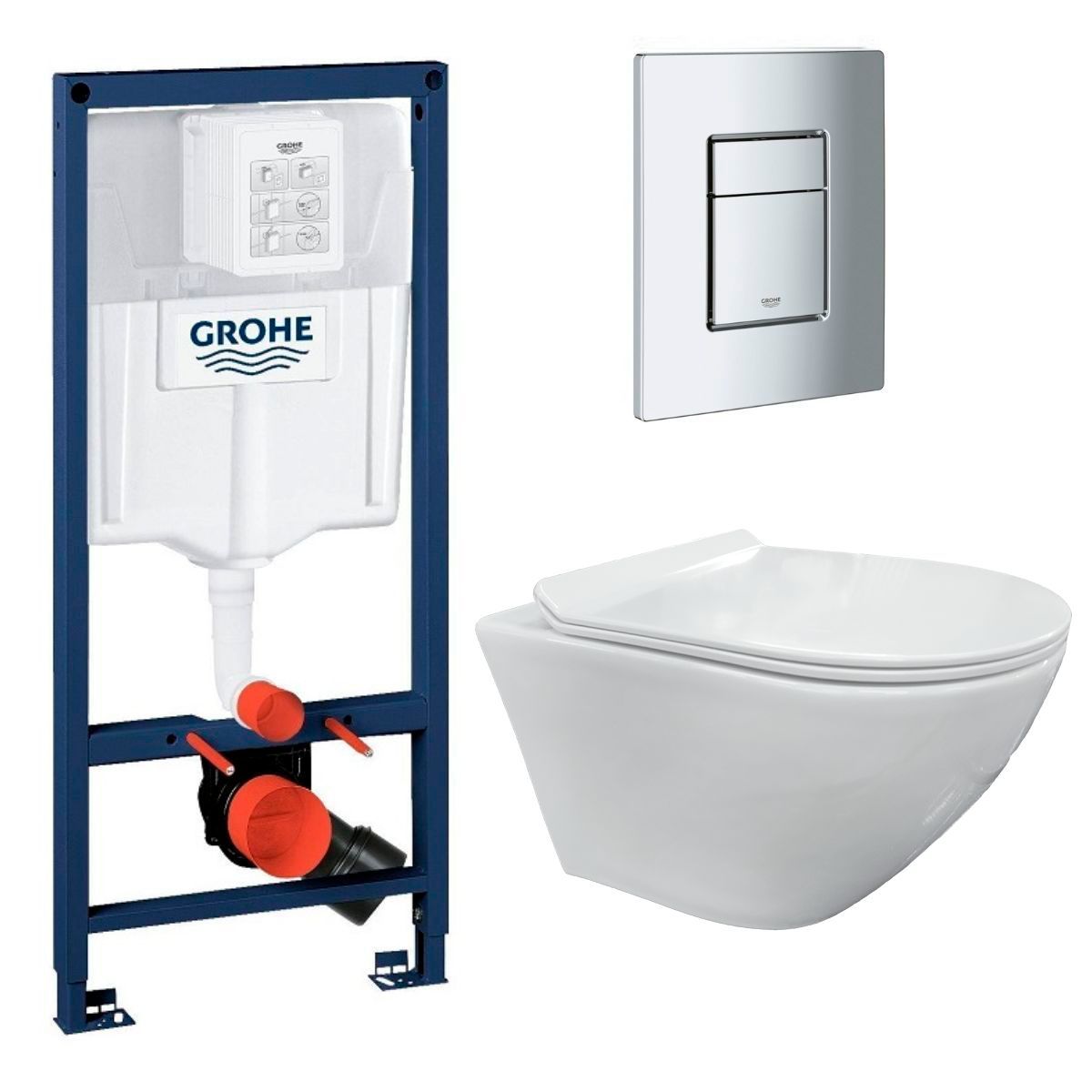 фото Инсталляция grohe rapid sl с подвесным унитазом bahenberg reine