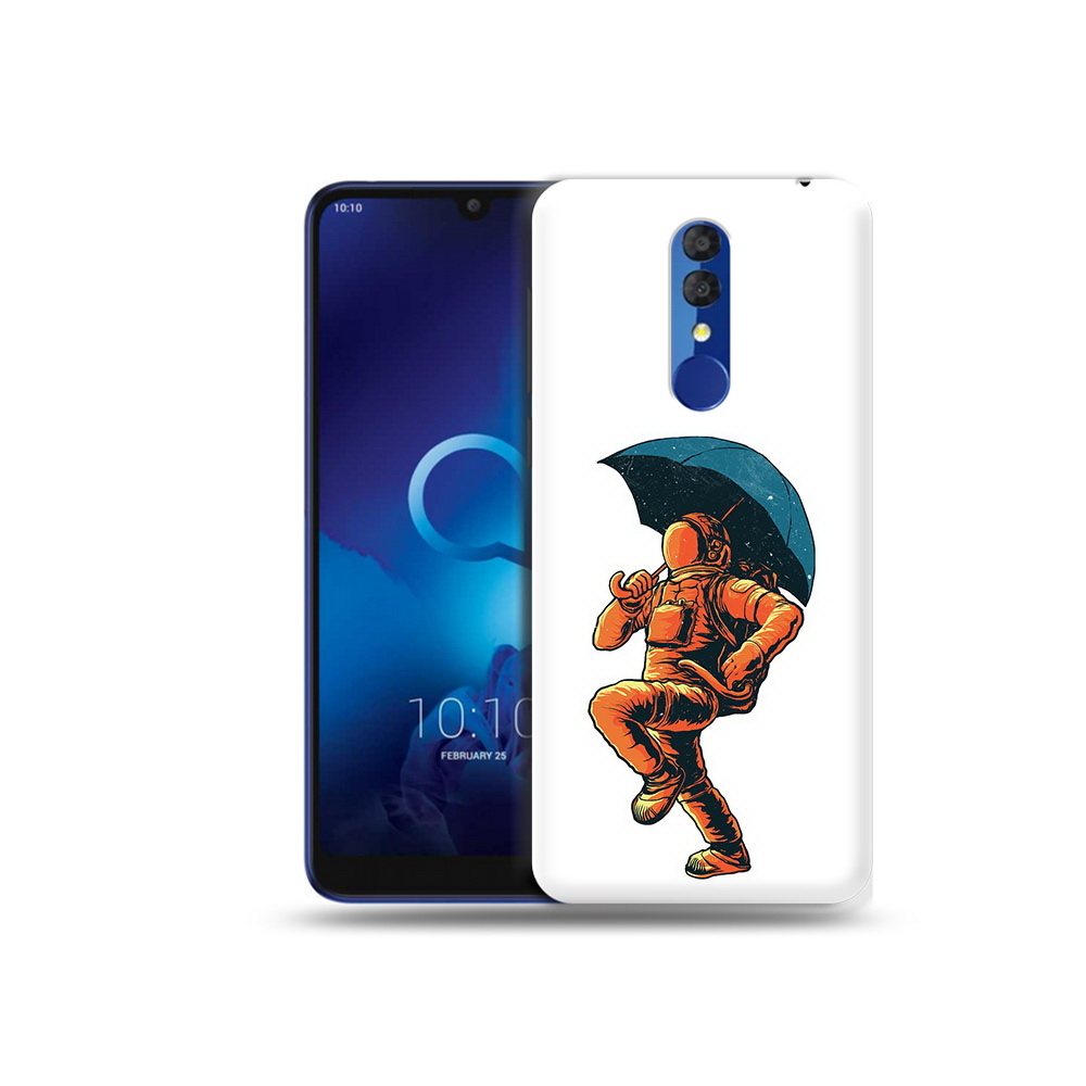 

Чехол MyPads Tocco для Alcatel 3L 5039D (2019) шагающий космонавт с зонтом, Прозрачный, Tocco
