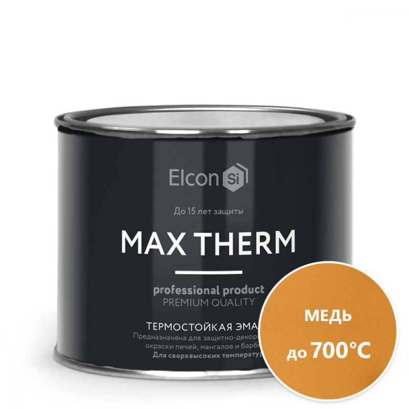 Эмаль термостойкая elcon 400г медь до +700с