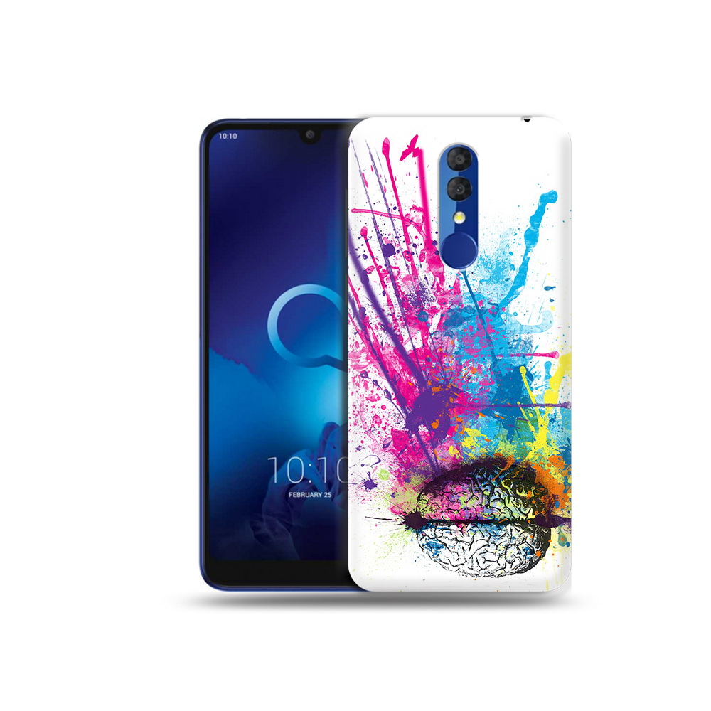 

Чехол MyPads Tocco для Alcatel 3L 5039D (2019) яркий красочный мозг (PT227139.667.710), Прозрачный, Tocco