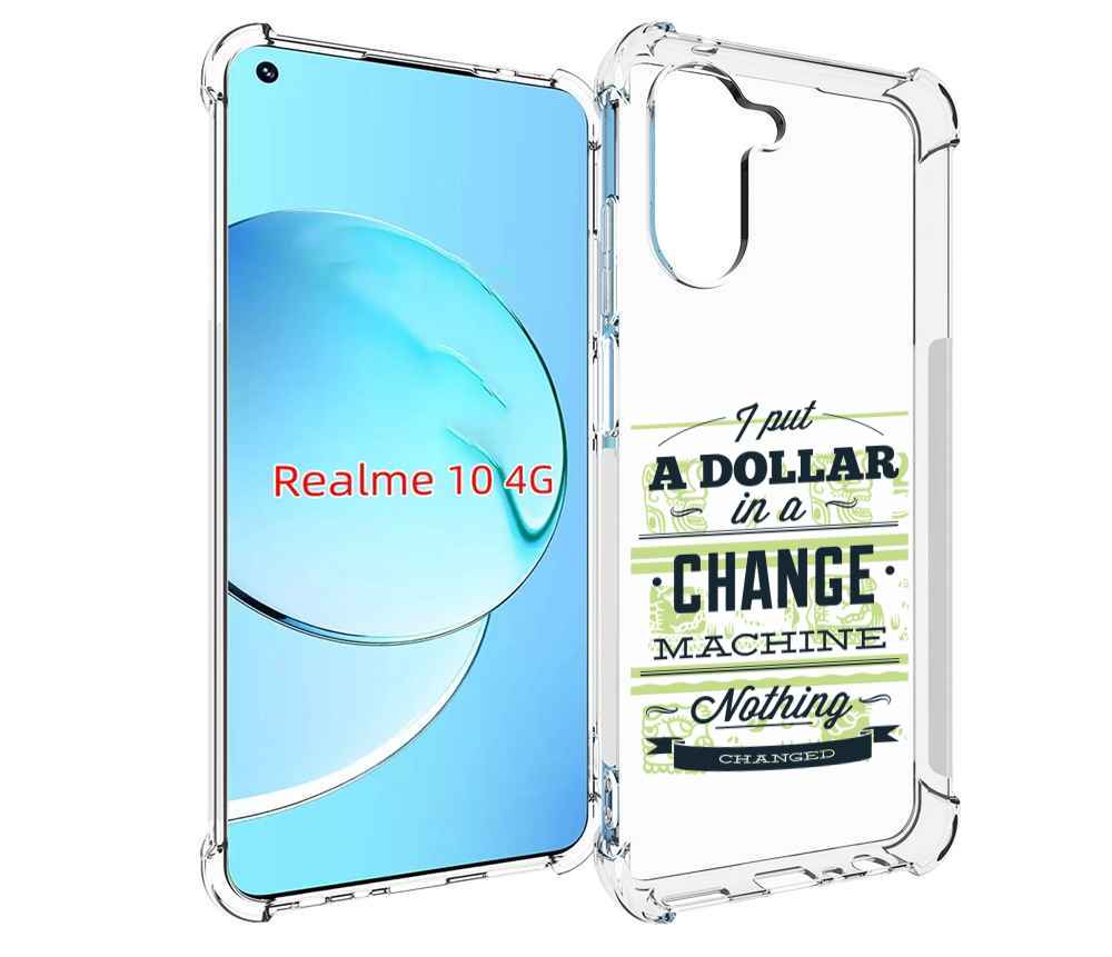 

Чехол MyPads доллар надпись для Realme 10, Прозрачный, Tocco