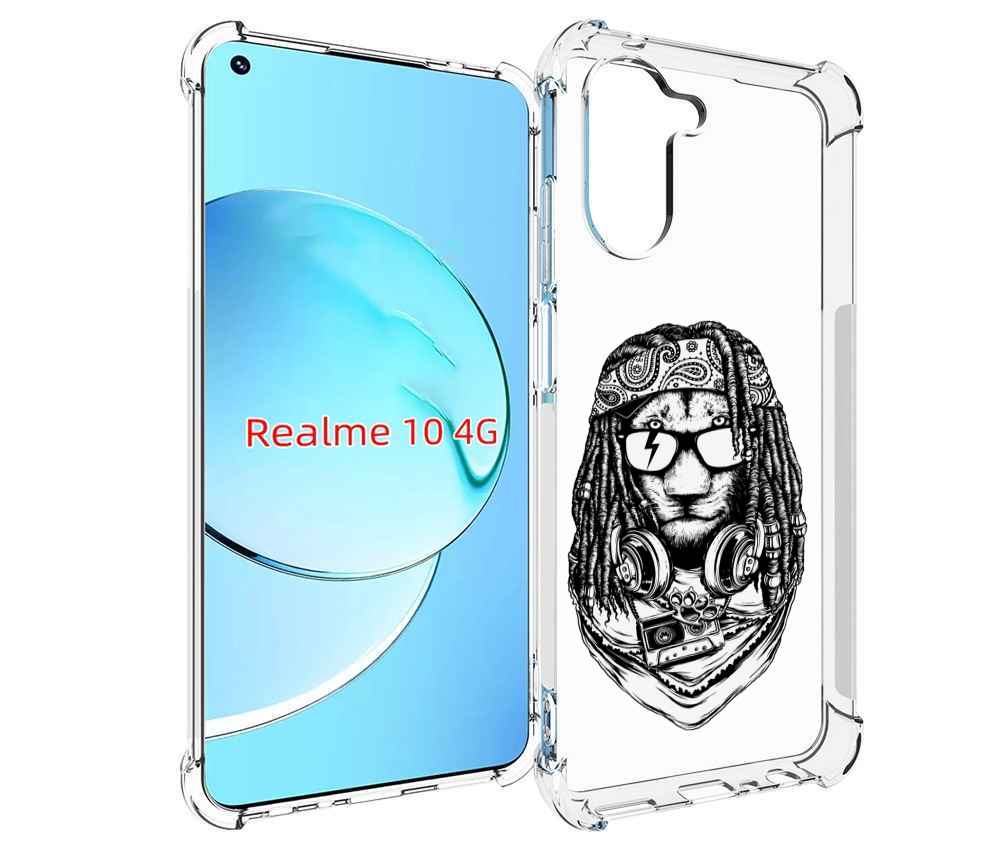 

Чехол MyPads дреды льва для Realme 10, Прозрачный, Tocco