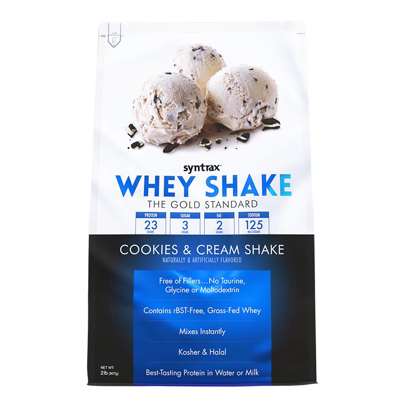 Протеин SYNTRAX WHEY SHAKE Cookies and Cream Shake со вкусом Коктейль с печеньем 907 г