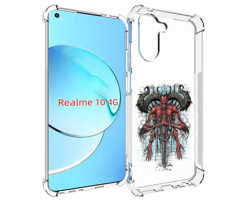 

Чехол MyPads дьявол для Realme 10, Прозрачный, Tocco