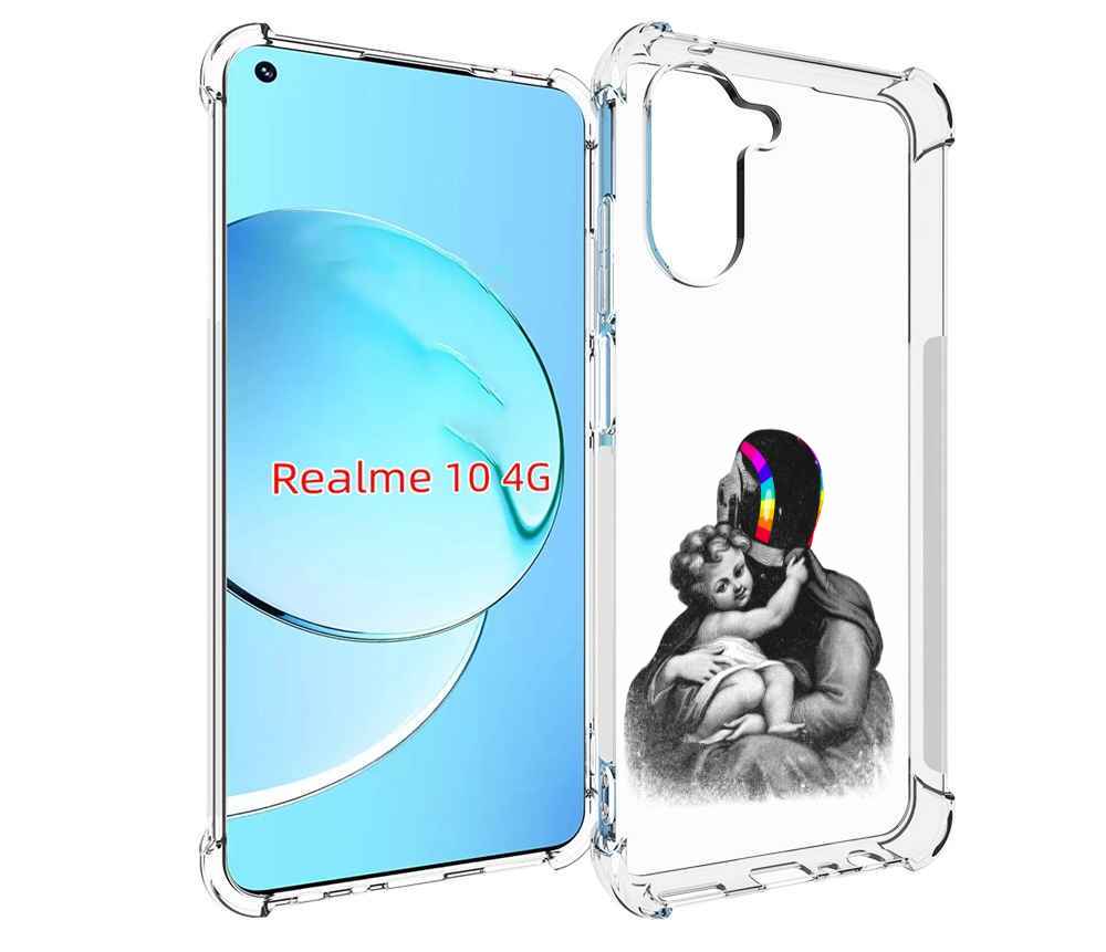 

Чехол MyPads защитник в шлеме для Realme 10, Прозрачный, Tocco
