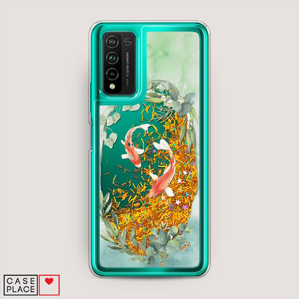 

Чехол Awog на Honor 10X Lite "Две золотые рыбки", Зеленый, 6104690-1