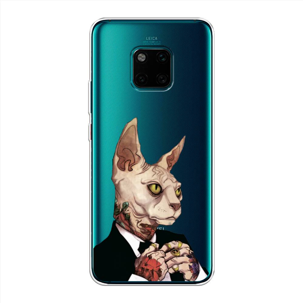 

Чехол Awog на Huawei Mate 20 Pro "Татуированный сфинкс", Бежевый;черный;красный, 67050-7