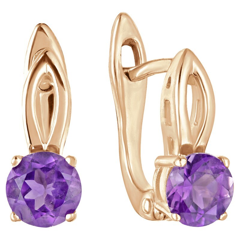 

Серьги из серебра с аметистом LAZURIT-ONLINE 8504PG, 8504PG