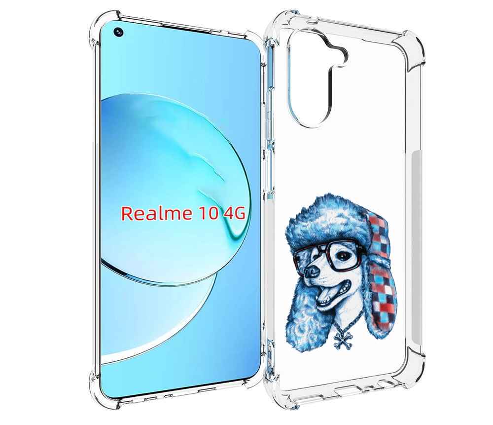 

Чехол MyPads зимний пес для Realme 10, Прозрачный, Tocco