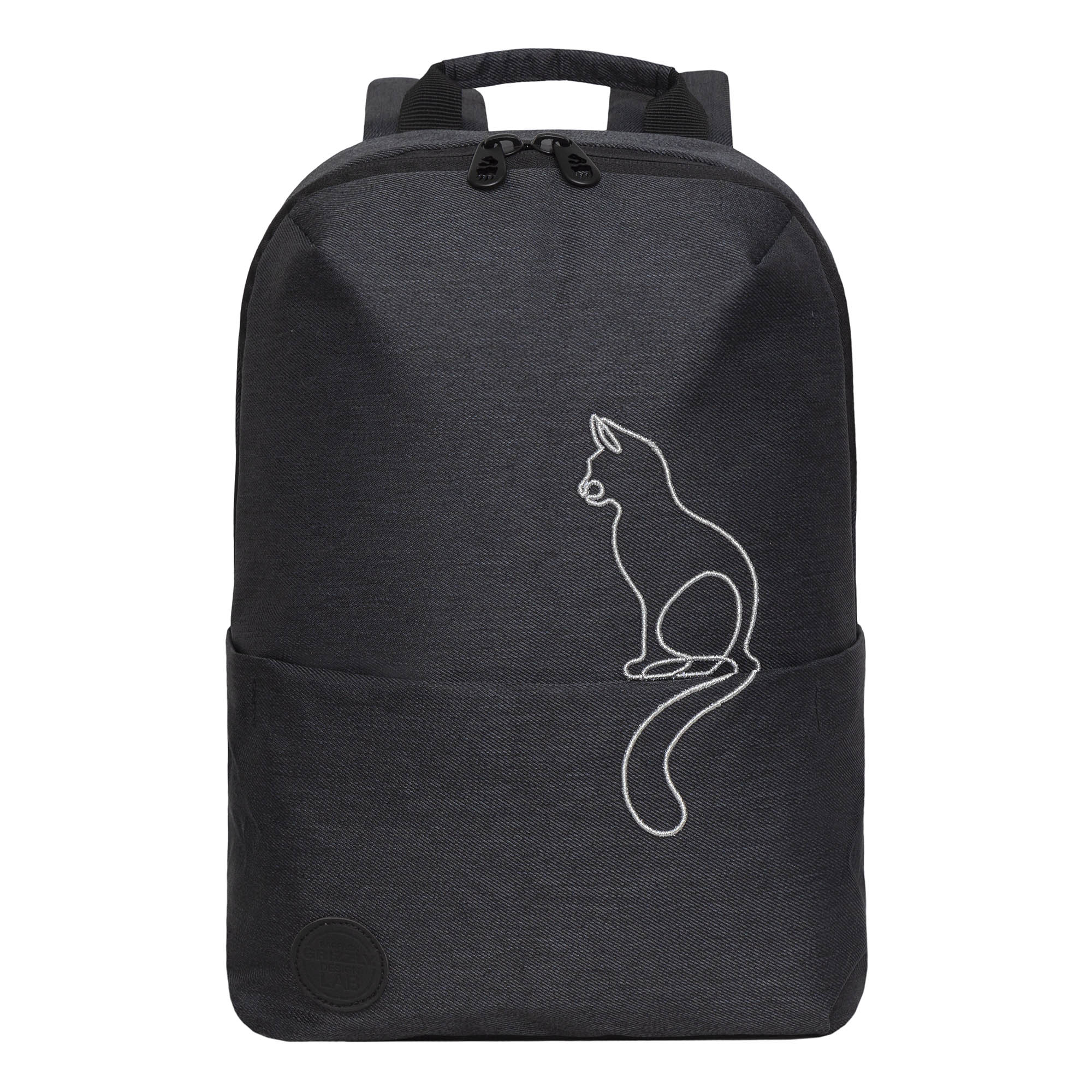 Рюкзак женский Grizzly RXL-320-1, черный - серебро