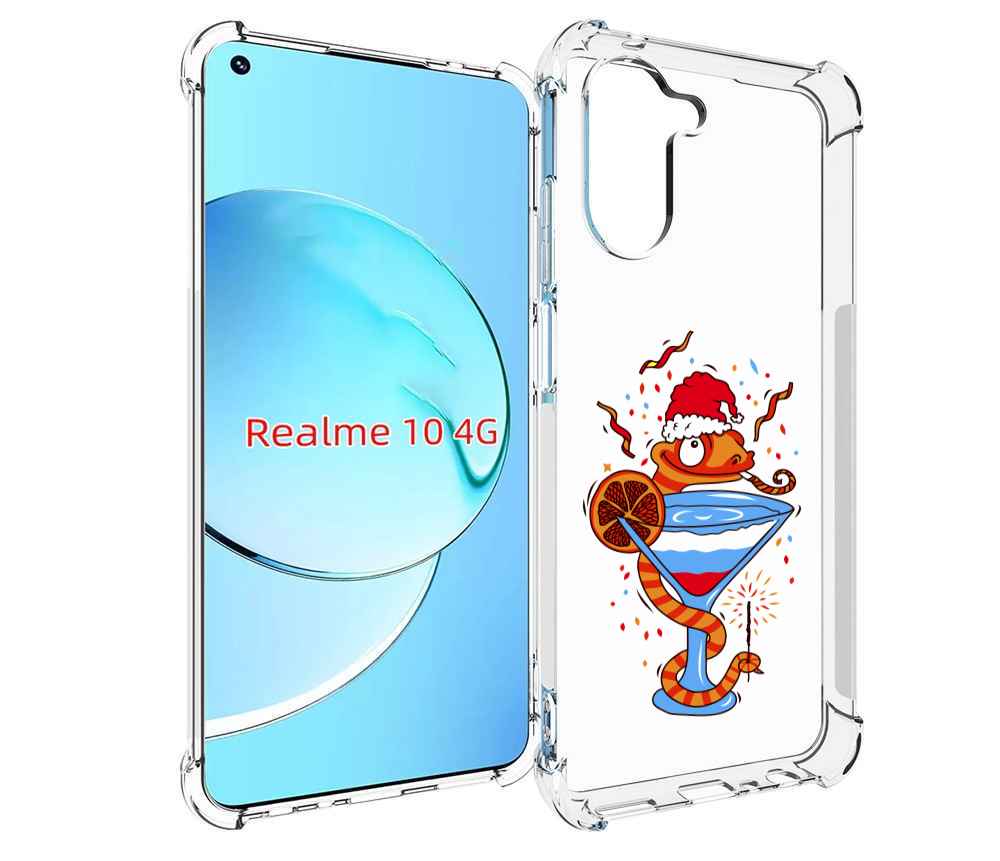 

Чехол MyPads змейка для Realme 10, Прозрачный, Tocco