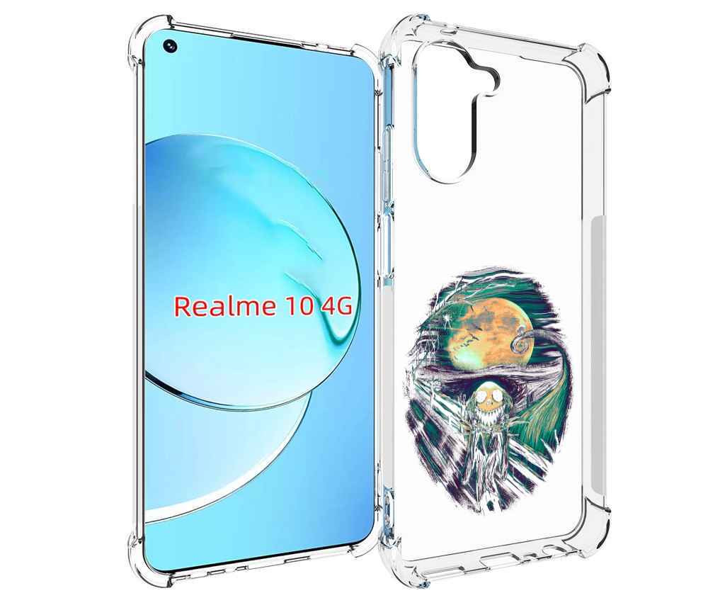 

Чехол MyPads зубастое существо абстракция для Realme 10, Прозрачный, Tocco