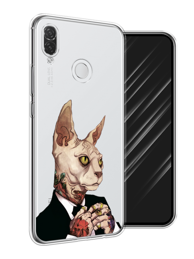 

Чехол Awog на Huawei P Smart Plus "Татуированный сфинкс", Бежевый;черный;красный, 68250-7