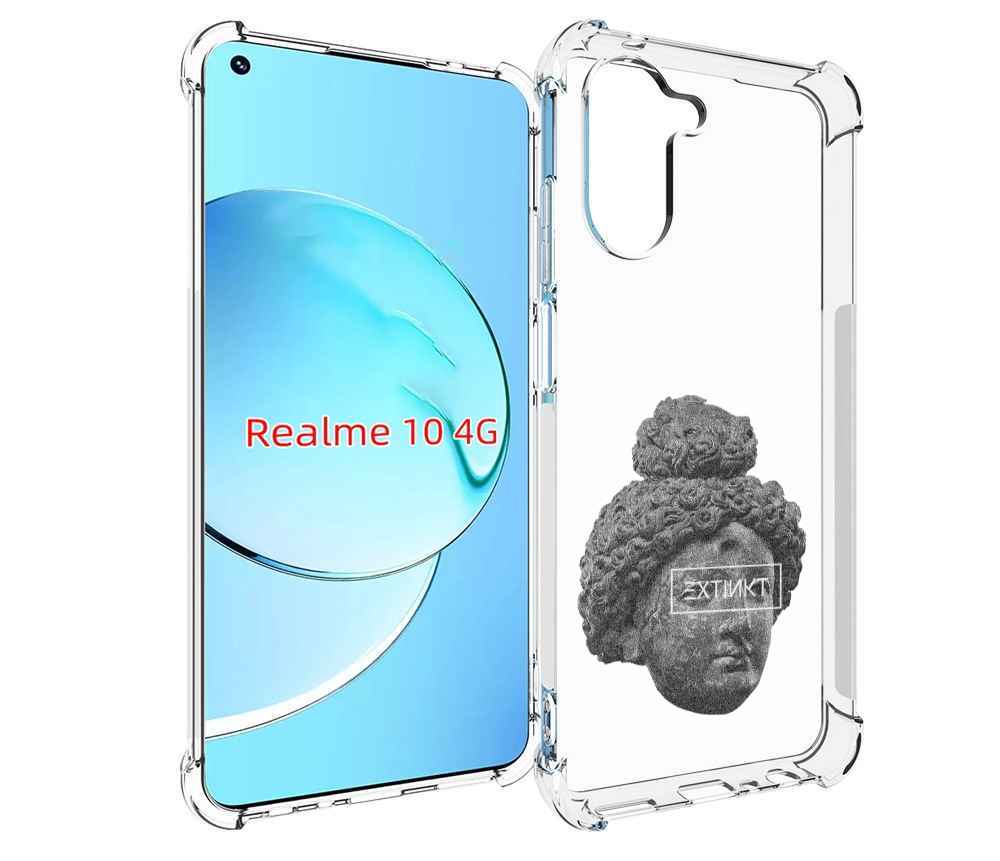 

Чехол MyPads каменное лицо девушки для Realme 10, Прозрачный, Tocco